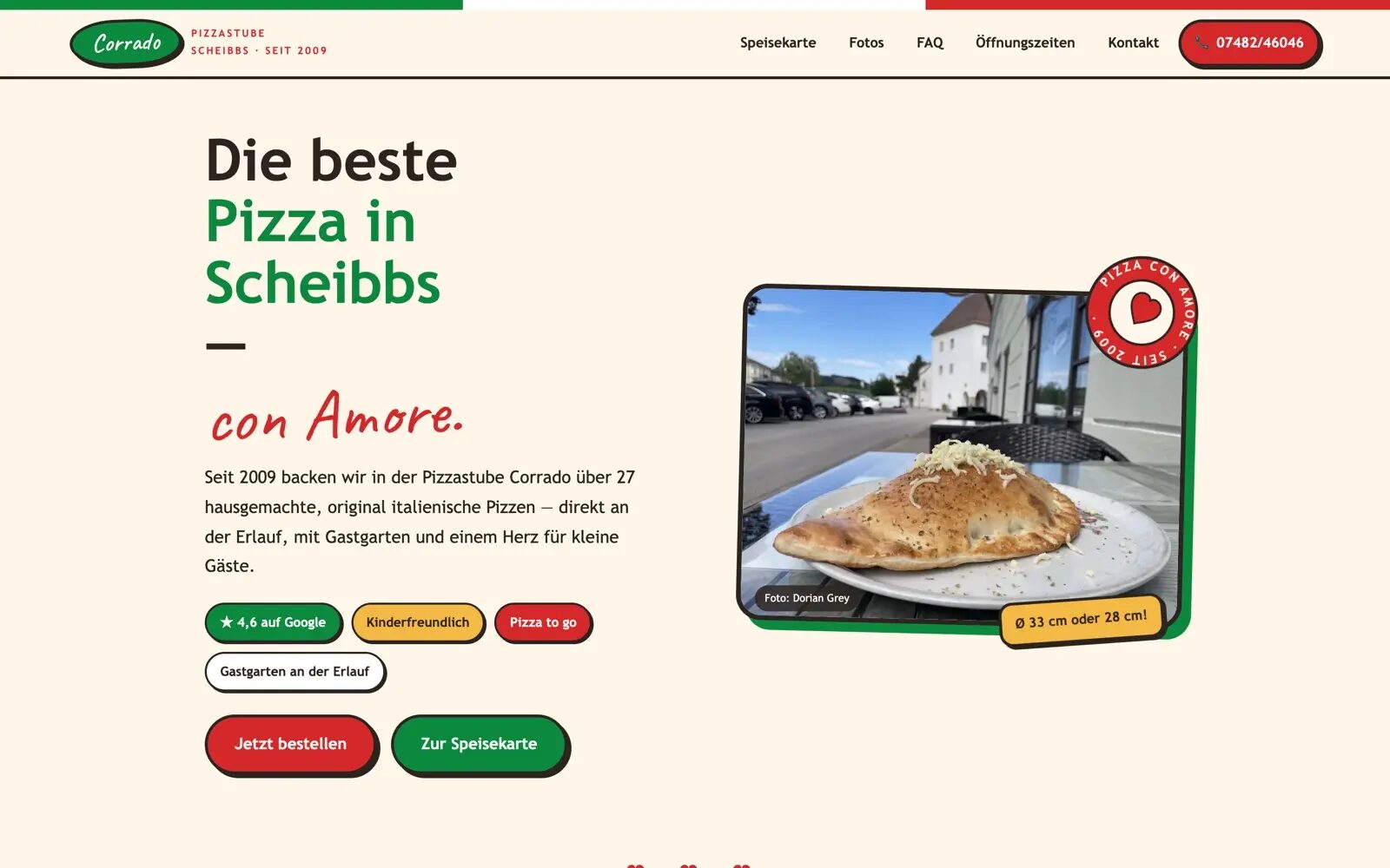 Pizzastube Corrado — Projektansicht