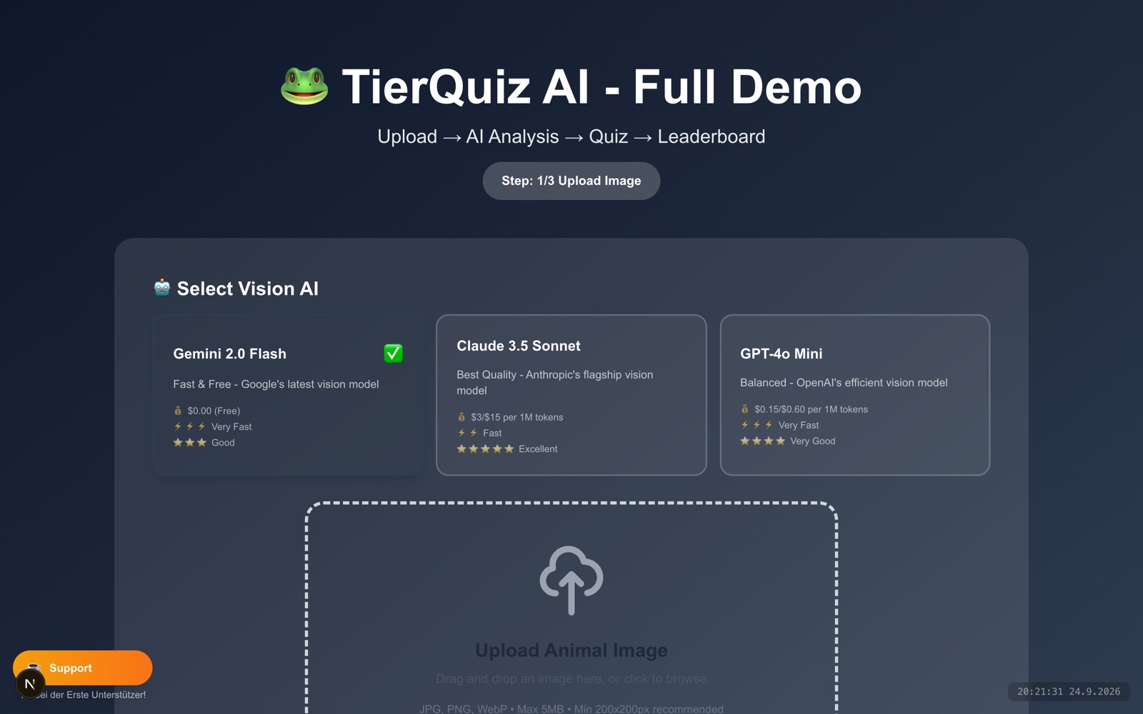 TierQuiz — Projektansicht